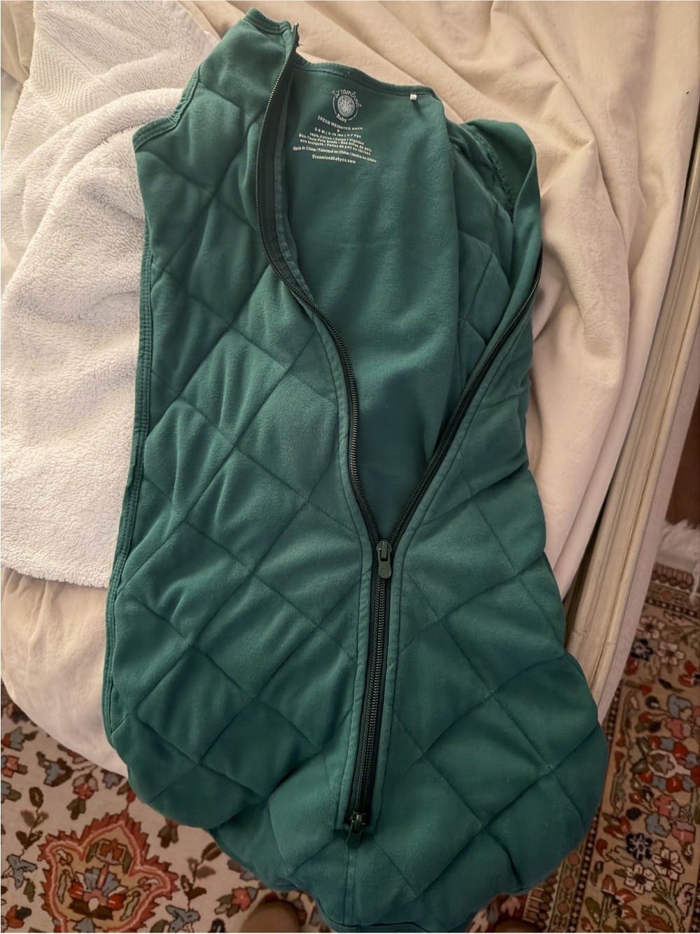 Dreamland Baby Sleep Sack Green 0-6m